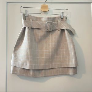 Maje Plaid Skirt